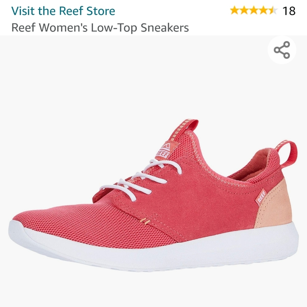 Reef cruiser sneaker 9.5 red/pink